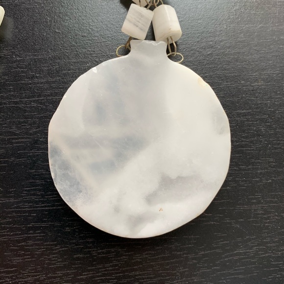 Vintage Mexican Quartz Tribal Mask Necklace - Picture 3 of 9